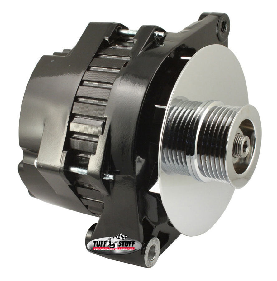 TUFF-STUFF GM Alternator 7290NB6G 170 Amp 12V 6-Rib Serpentine Pulley Aluminum Case Black Powder Coat