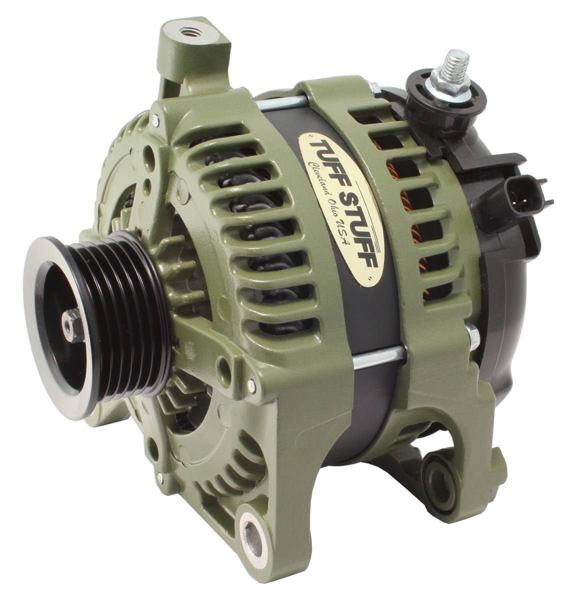 TUFF-STUFF 7513G Alternator for Jeep Wrangler 2007-2011, 175 Amp, 12V, Aluminum Case, Army Green