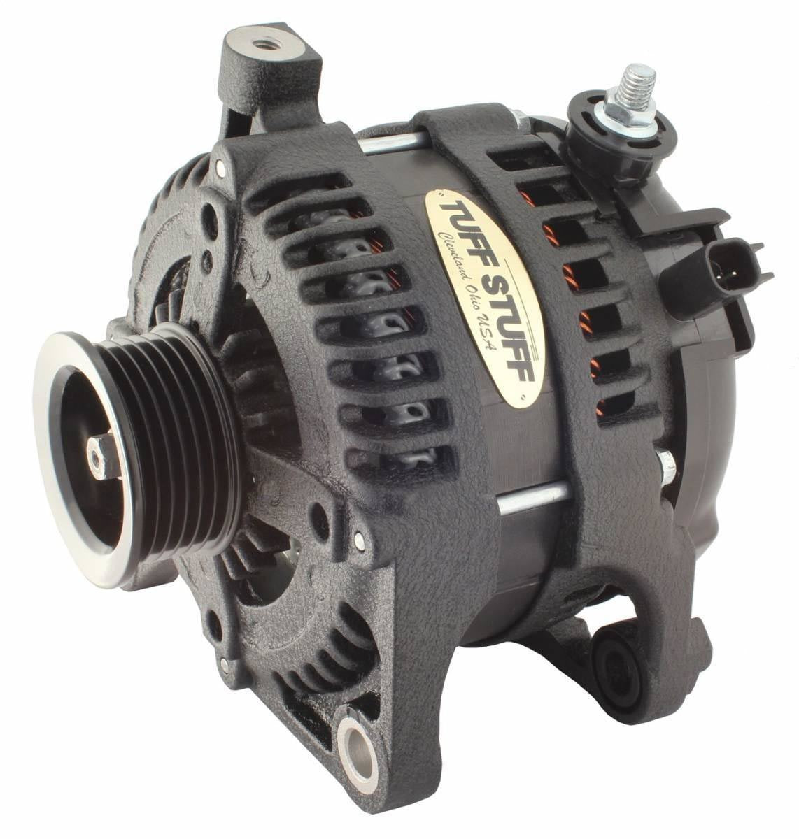 TUFF-STUFF 7515B Alternator for Jeep Wrangler JK 2007-2011, 250 Amp, 12V, External Regulator, Aluminum Case