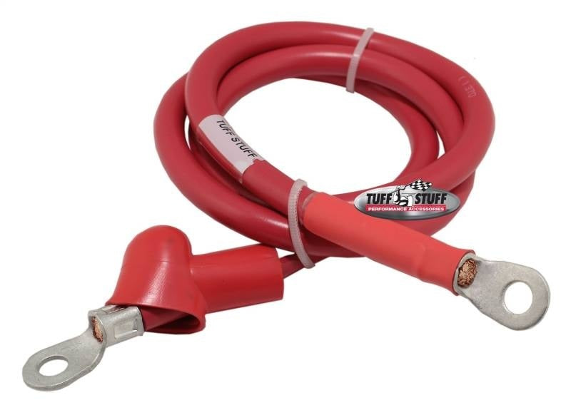 TUFF-STUFF Charge 754436 Alternator Pigtail, 36 Inch, 4 Gauge, Rubber Coated, Red