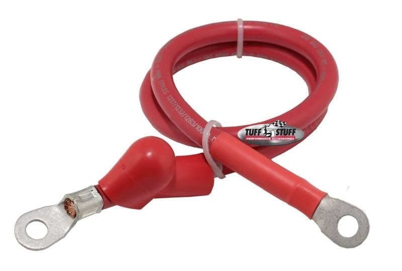 TUFF-STUFF Charge Wire 48 Inch 4-Gauge with Rubber Coated Boot