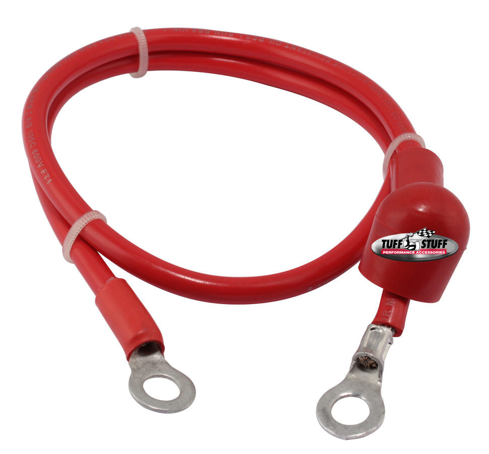 TUFF-STUFF Charge Wire 36 Inch 8-Gauge with Rubber Coated Red Pigtail