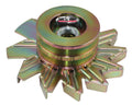 Tuff Stuff Alternator Pulley and Fan Kit with Steel V-Belt, Dual Groove, Cadmium Finish, Part Number 7600BD