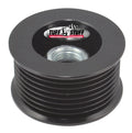 TUFF-STUFF 7610DB Alternator Pulley with 8-Rib Serpentine Design, 2.25 Inch Diameter, Steel, Black Powder Coat