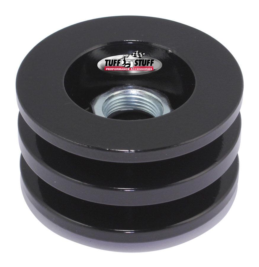 TUFF-STUFF 7610FB Alternator Pulley Double V, 2 Grooves, 2.63 Inch Diameter, Black Powder Coat Steel