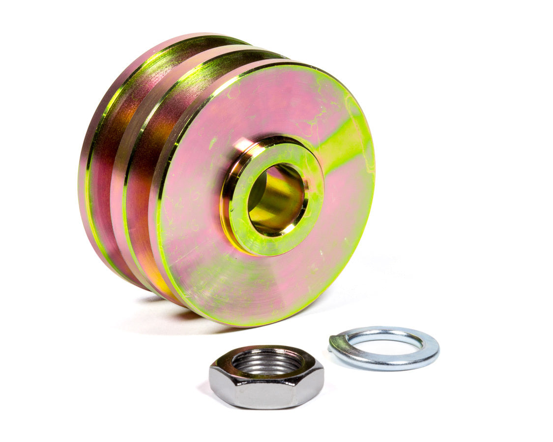 TUFF-STUFF 7610FD Alternator Pulley Double V, Steel, 2-Groove, 2.63 Inch Diameter, Cadmium Finish