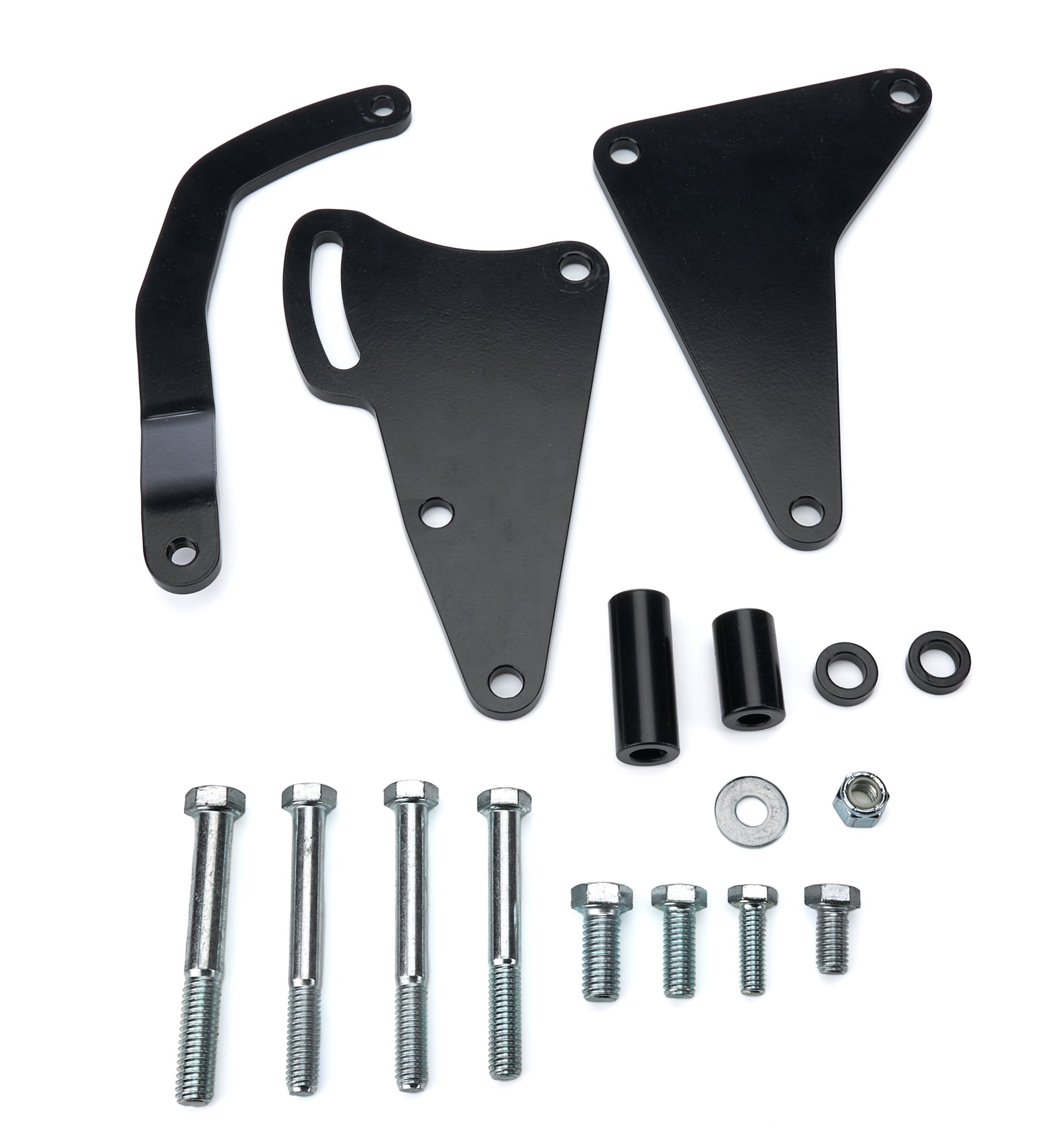 TUFF-STUFF 7669B Alternator Bracket for Big Block Chevy Short Water Pump, Driver Side, Black Powder Coat