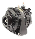TUFF-STUFF LS225 Max Amp Alternator 225 Amp 12V 1-Wire 6-Groove Serpentine Pulley Aluminum Case Black Powder Coat