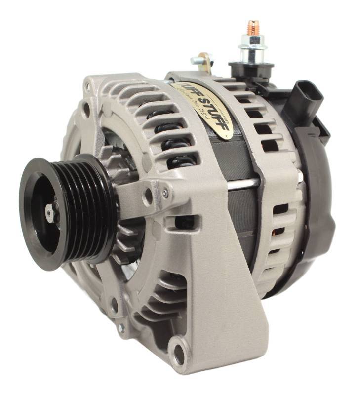 TUFF-STUFF LS225 Max Amp Alternator 225 Amp 12V 6-Rib Serpentine Pulley, Cast Aluminum Case