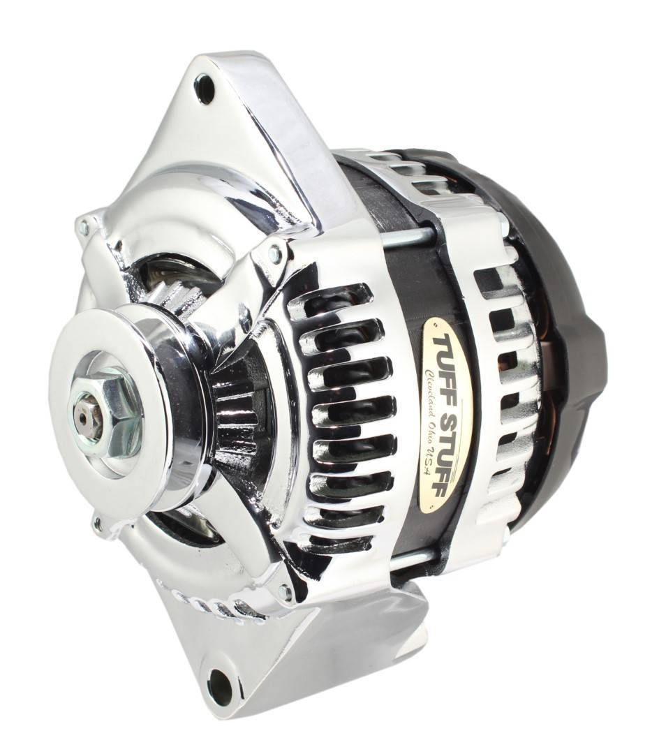 TUFF-STUFF 8441C1G1W 225 Amp Alternator with Chrome Finish for Ford Vehicles