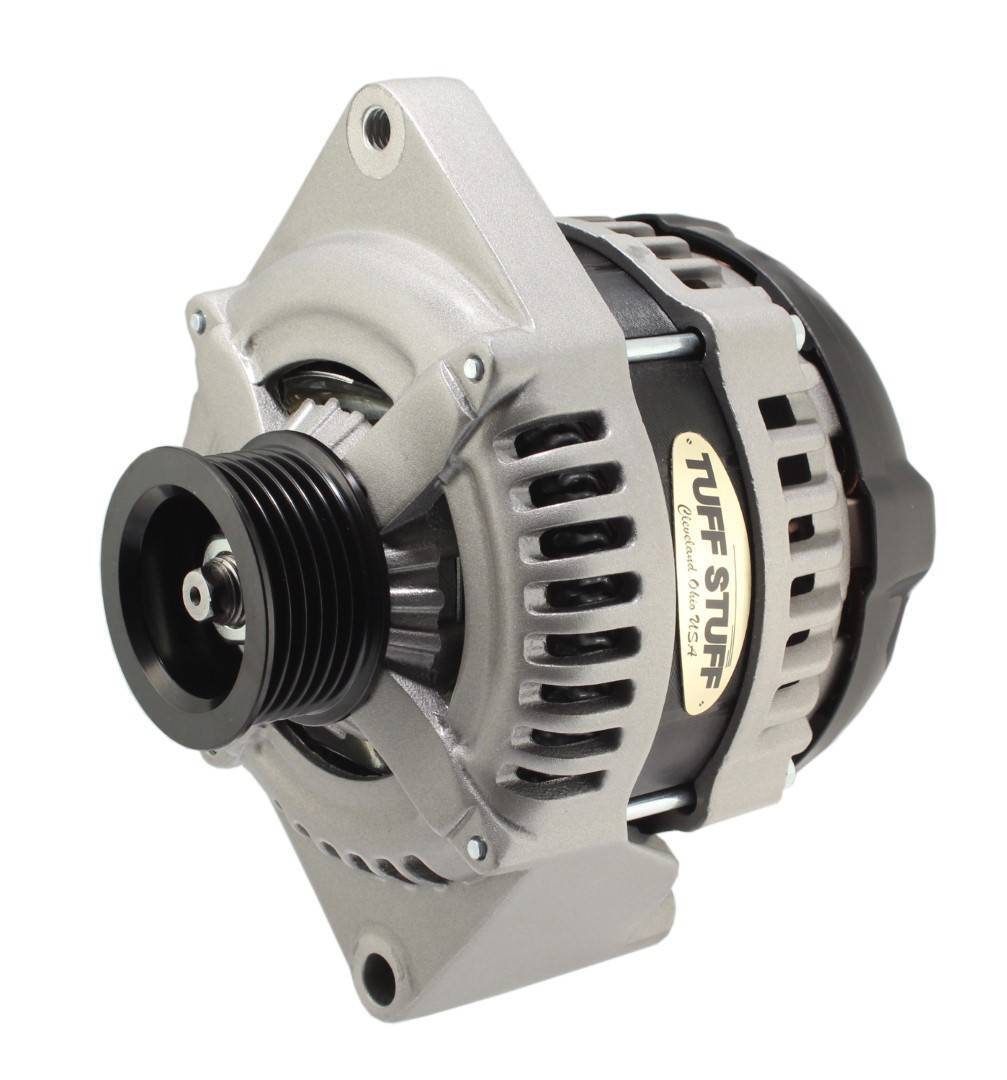 TUFF-STUFF 8441FC6G1W 225 Amp Alternator for Ford Vehicles, 12V, 1-Wire, 6-Rib Serpentine Pulley, Aluminum Case