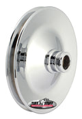 Tuff Stuff Power Steering Pump Pulley for Saginaw Style Pumps, 5.8 Inch Diameter, Chrome Steel, Single V-Belt Groove