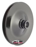 Tuff Stuff Power Steering Pump Pulley 8485B Single V-Groove Steel 5.8 Inch Diameter Black Powder Coat