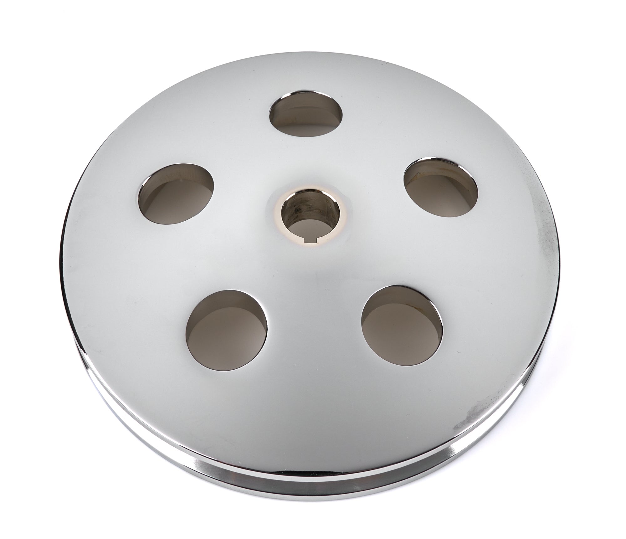 TUFF-STUFF 8488A Power Steering Pump Pulley Chrome for Saginaw, 1 Groove, 5.75-Inch Diameter, Aluminum