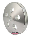 TUFF-STUFF Power Steering Pump Pulley V-Groove 4.56 Inch Diameter Aluminum Natural Finish for GM Type II Pumps
