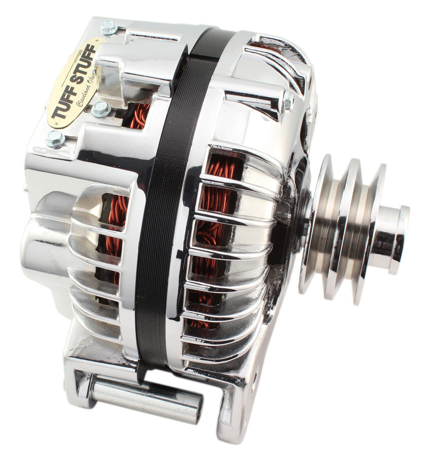 TUFF-STUFF 8509RCPDP Chrysler 61-85 Alternator 100 Amp 12V Polished Aluminum Case Dual V-Belt Pulley