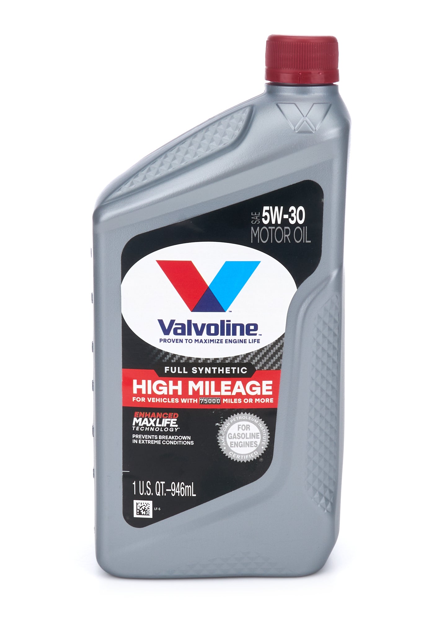 Valvoline MaxLife High Mileage 5W30 Synthetic Motor Oil, 1 Quart Bottle