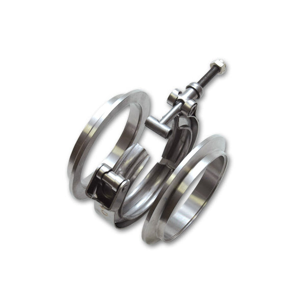 Vibrant Performance V-Band Flange Assembly for 1.5 Inch OD Tubing, Stainless Steel, Natural Finish