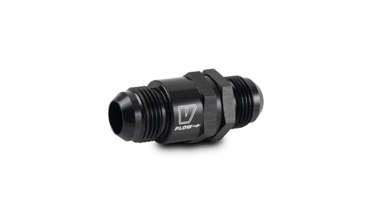 Vibrant Performance 16024 One Way Check Valve -12 AN Piston Style Aluminum Black Anodized