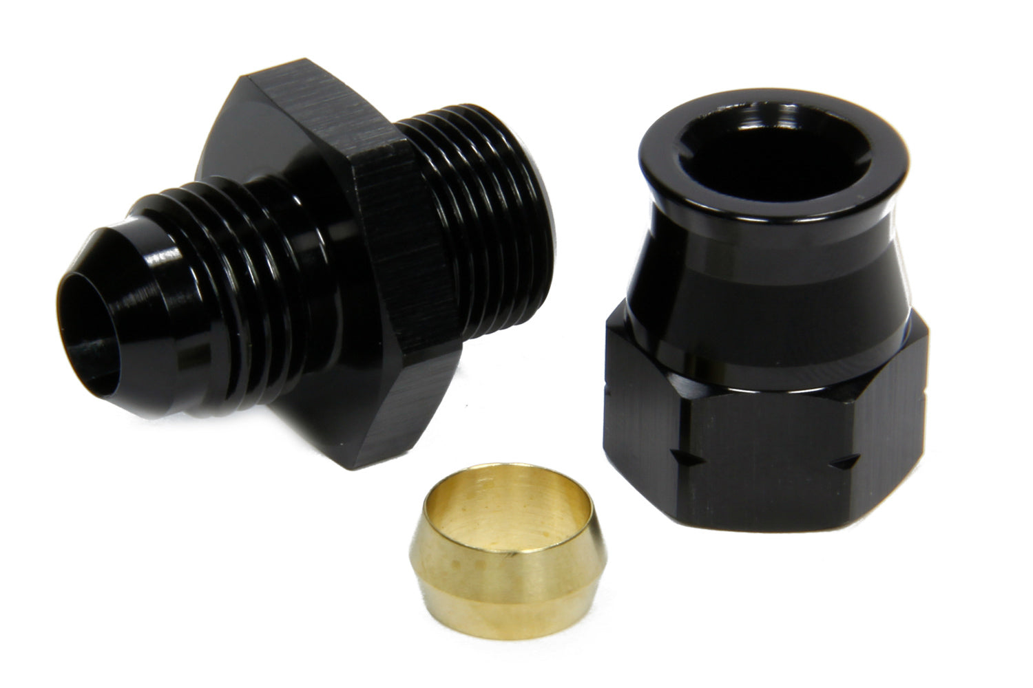 Vibrant Performance 16456 6AN Male to 3/8 Inch Tube Adapter Fitting Aluminum Black Anodized