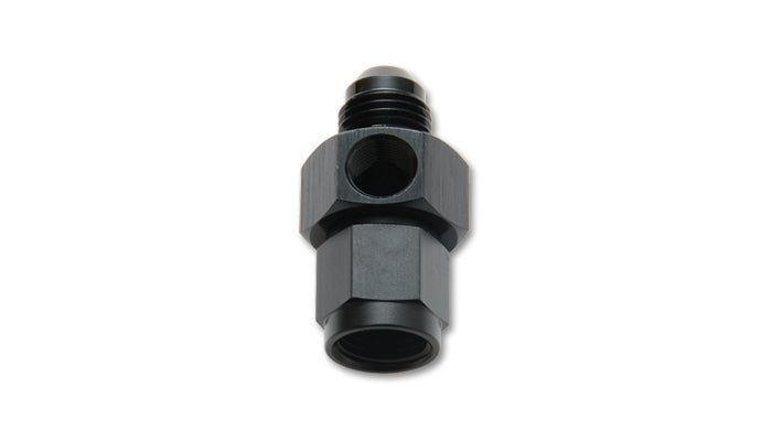 Vibrant Performance 16490 Female AN to Male AN Flare Union Adapter, 10 AN to 10 AN, Aluminum Black Anodized