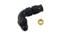 Vibrant Performance 16586 90 Degree Tube Fitting -6AN Male to 3/8 Inch Tubing, Aluminum Black Anodized