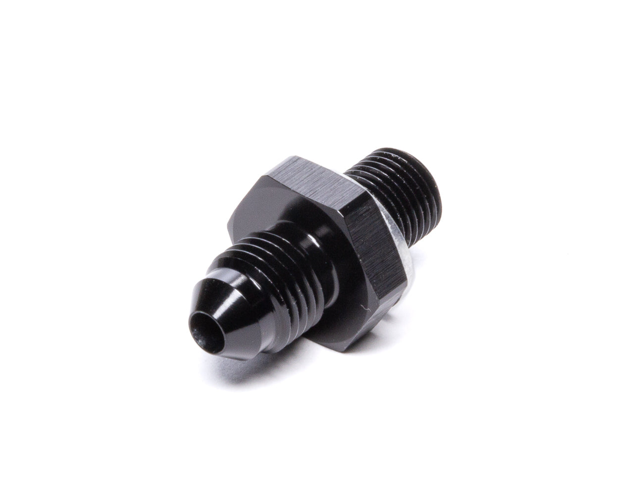 Vibrant Performance 16604 -4AN to 10mm x 1.00 Male Straight Adapter in Black Anodized Aluminum