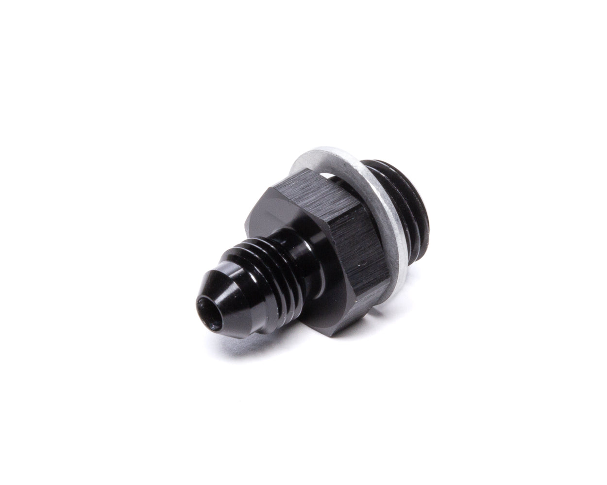 Vibrant Performance 16611 -4AN to 14mm x 1.50 Metric Straight Adapter in Black Anodized Aluminum