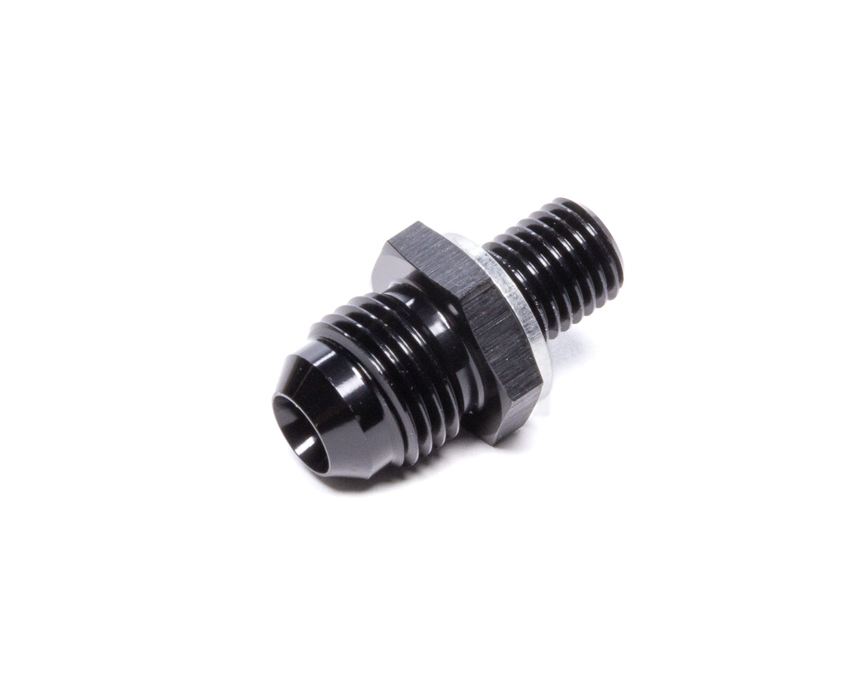 Vibrant Performance 16613 -6AN to 10mm x 1.25 Metric Straight Adapter with Aluminum Crush Washer, Black Anodized Finish