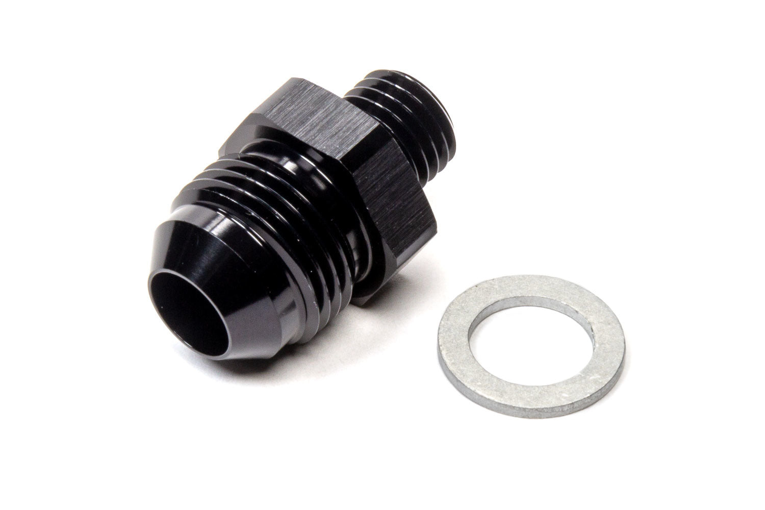 Vibrant Performance VIB16624 -8AN to 12mm x 1.5 Metric Straight Adapter in Black Anodized Aluminum