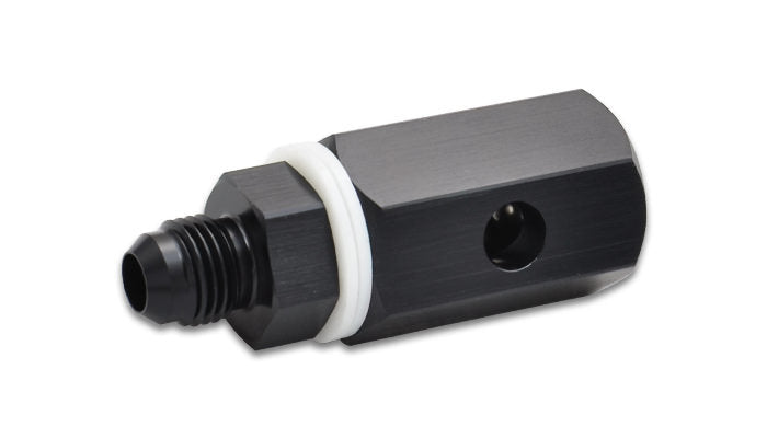 Vibrant Performance 16720 Roll Over Valve with 10AN Male Outlet and Bulkhead Fitting, Aluminum Black Anodized