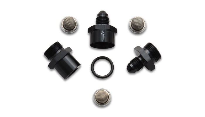 Vibrant Performance 16733 Inline Fuel and Oil Filter Set with 3AN Fittings and 30, 80, 150 Micron Screens