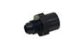 Vibrant Performance 16786 Straight AN Flare to Metric Male Adapter 6AN to 16mm x 1.50 Female Aluminum Black Anodized