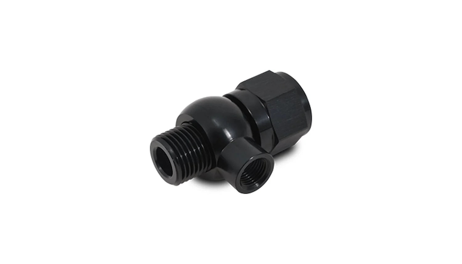 Vibrant Performance LS Engine Oil Pressure Gauge Adapter Fitting 16mm x 1.5 to 1/8 in NPT Aluminum Black Anodized