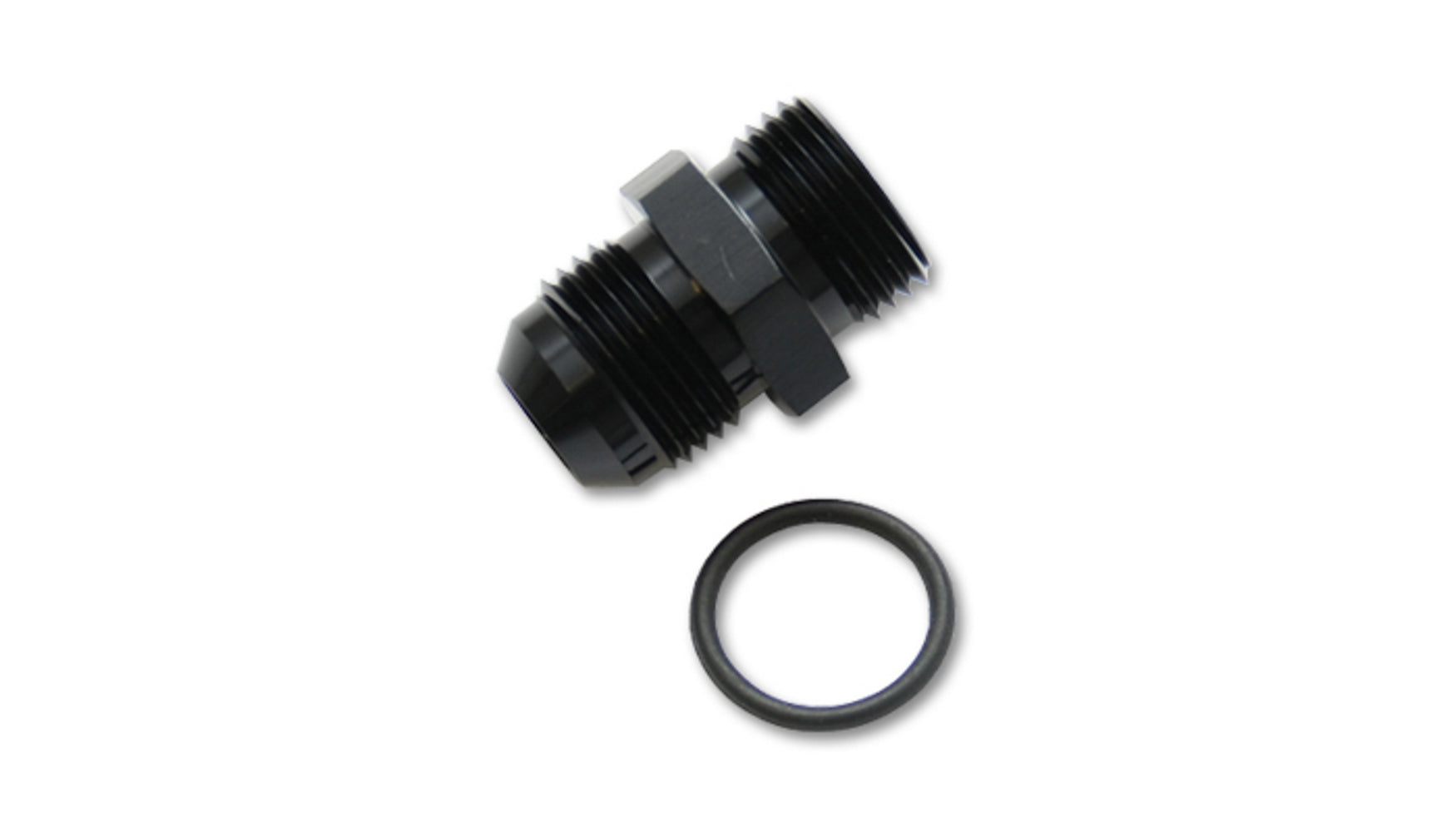 Vibrant Performance 16816 -6 Male AN Flare to -12 Male ORB Adapter Fitting, Aluminum Black Anodized
