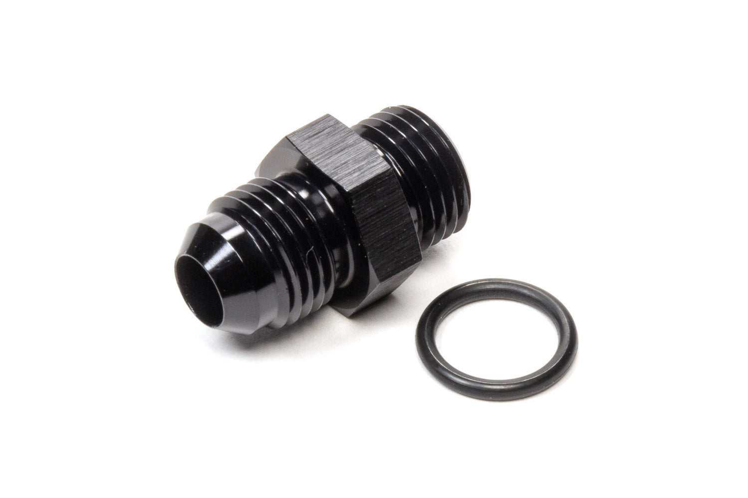 Vibrant Performance VIB16826 -6AN Flare to AN Straight Fitting with 9/16-18 Cut Thread Aluminum Black Anodized