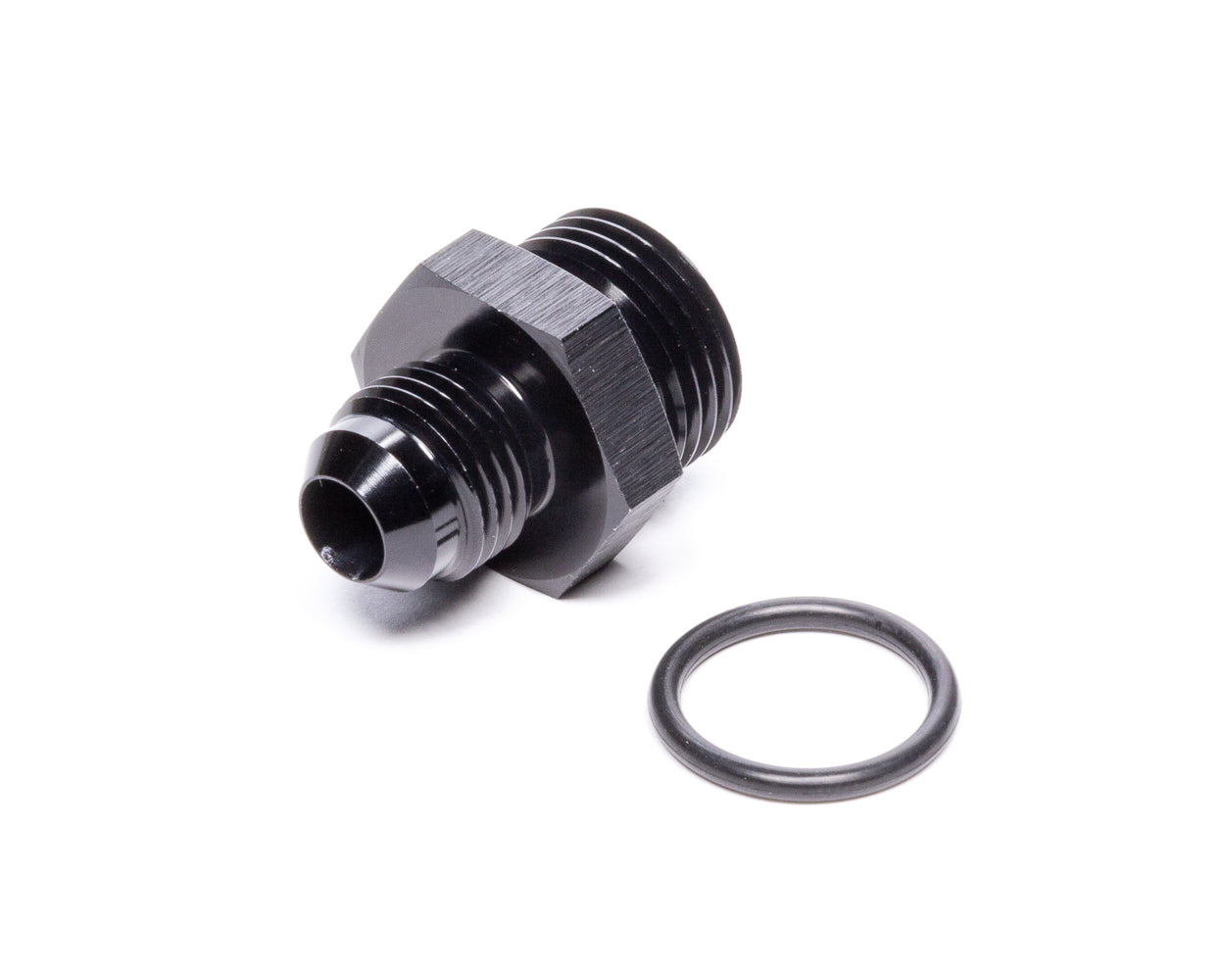 Vibrant Performance 16827 -6AN Flare to 8AN O-Ring Male Adapter, Aluminum, Black Anodized