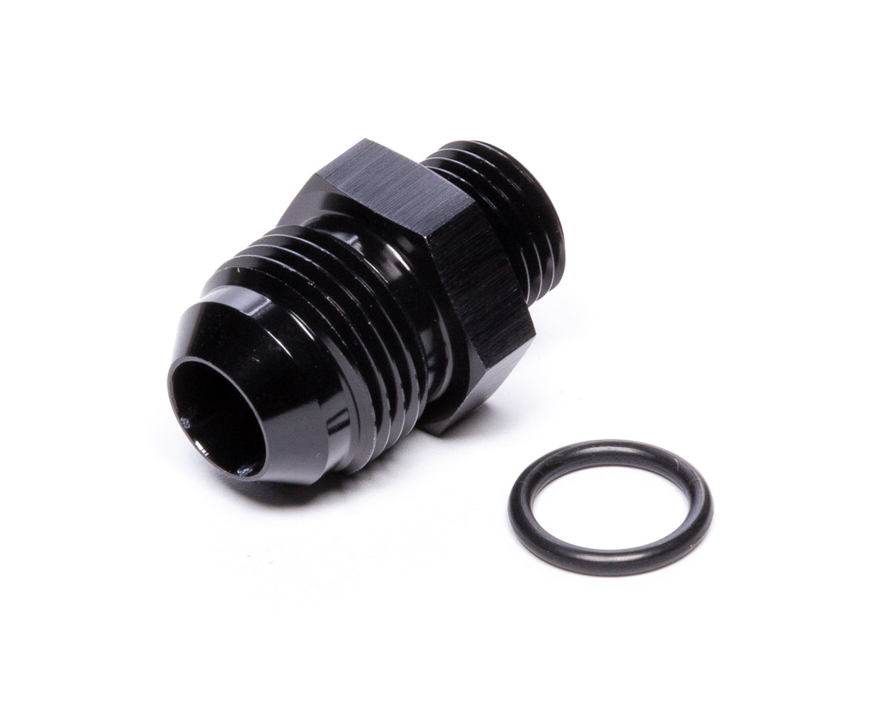 Vibrant Performance VIB16830 - 8AN Flare to 6AN O-Ring Male Adapter, Aluminum, Black Anodized