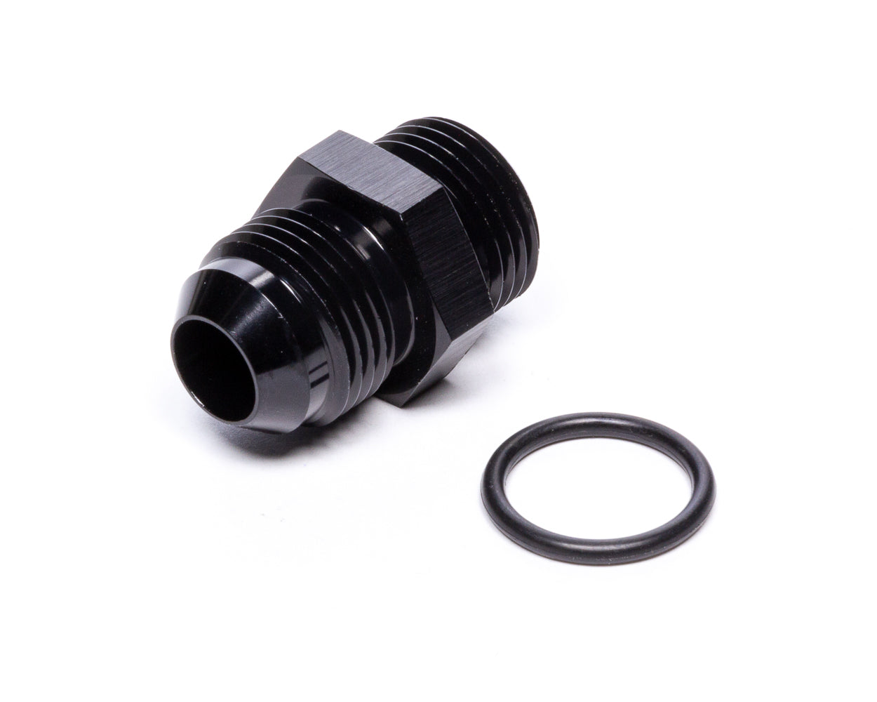 Vibrant Performance VIB16831 -8AN Flare to 8AN O-Ring Male Adapter Aluminum Black Anodized