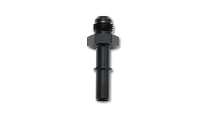 Vibrant Performance VIB16880 -6AN to 5/16 Inch Hose Barb Push-On EFI Adapter in Black Anodized Aluminum