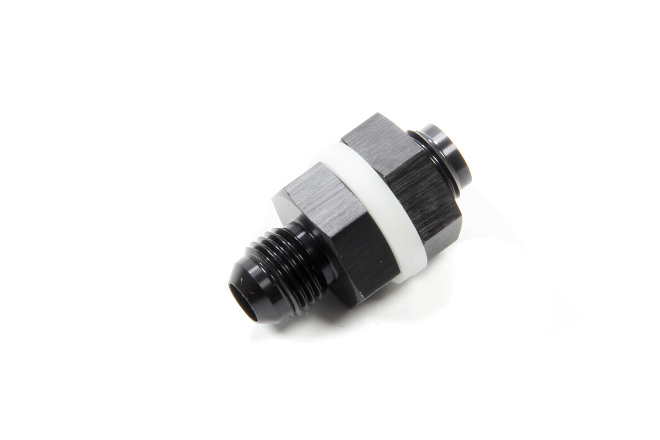 Vibrant Performance - Part Number 16892 - -6AN Fuel Cell Bulkhead Adapter Fitting with PTFE Gaskets, Aluminum, Black Anodized
