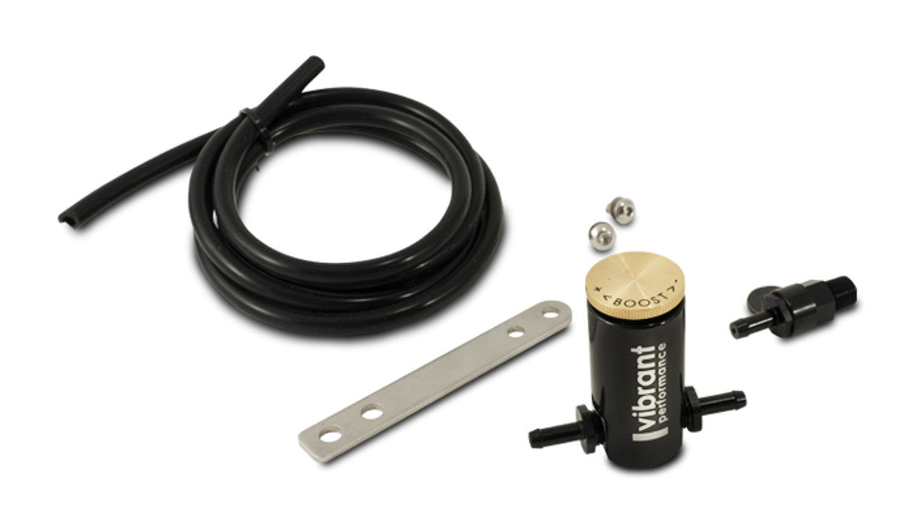 Vibrant Performance 16901 Manual Boost Controller with Tubing, Aluminum Black Anodized Finish