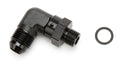 Vibrant Performance 16963 90 Degree 8AN Male to 6AN Male O-Ring Swivel Fitting, Aluminum Black Anodized