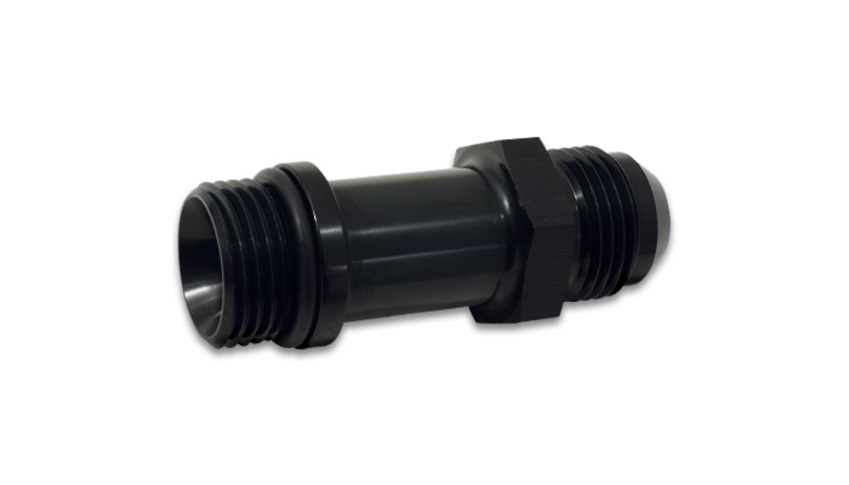 Vibrant Performance 16994 Straight Male-to-Male AN Fitting, 10 AN, Aluminum, Black Anodized