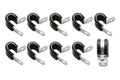 Vibrant Performance VIB17195 1 Inch Rubber Lined Stainless Steel Hose Clamp Set of 10