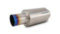 Vibrant Performance Muffler with Straight Cut Burnt Tip 4-Inch Inlet and Outlet, Titanium, 17 Inches Long