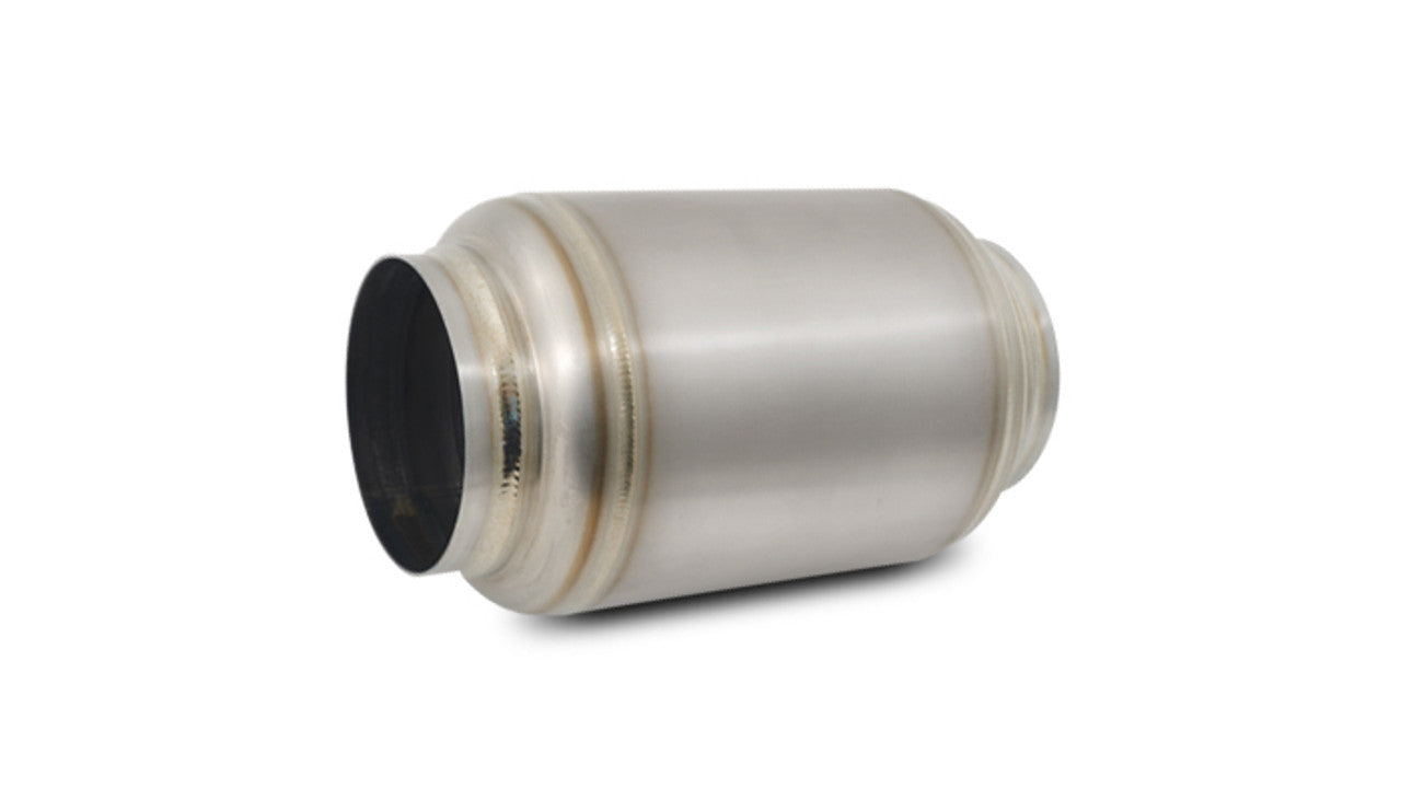 Vibrant Performance Race Muffler 17630 with 3-Inch Inlet and Outlet, 4.25-Inch Diameter, 7-Inch Length, Titanium Finish