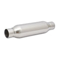Vibrant Performance Bottle Style Resonator with 2.5 Inch Inlet and Outlet, 18 Inch Length, Stainless Steel