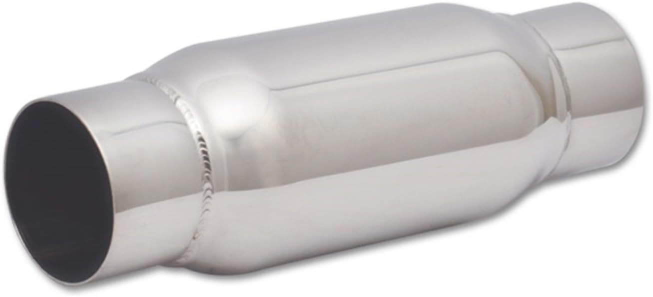 Vibrant Performance Bottle Style Resonator 3 Inch Inlet and Outlet, 12 Inch Length, Stainless Steel