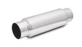 Vibrant Performance 17950 Large Diameter Bottle Style Resonator, 3 Inch Inlet and Outlet, 5 Inch Body Diameter, 18 Inch Length, Polished Stainless Steel